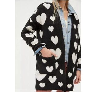 Maeve x Anthropologie Halley Hearts Cardigan Sweater